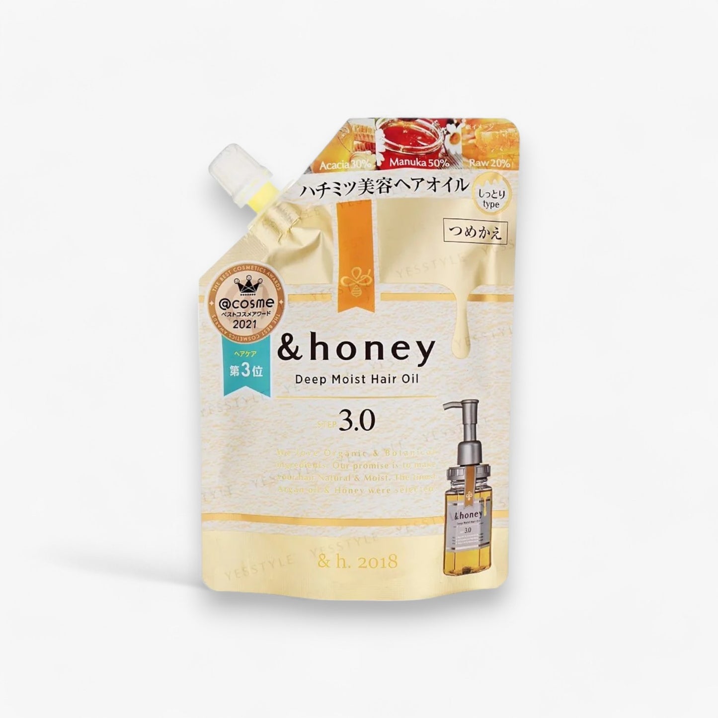 &honey Deep Moist Hair Oil Refill 75ml at EmbΓ© Skin Korean and Japanese Beauty Skincare