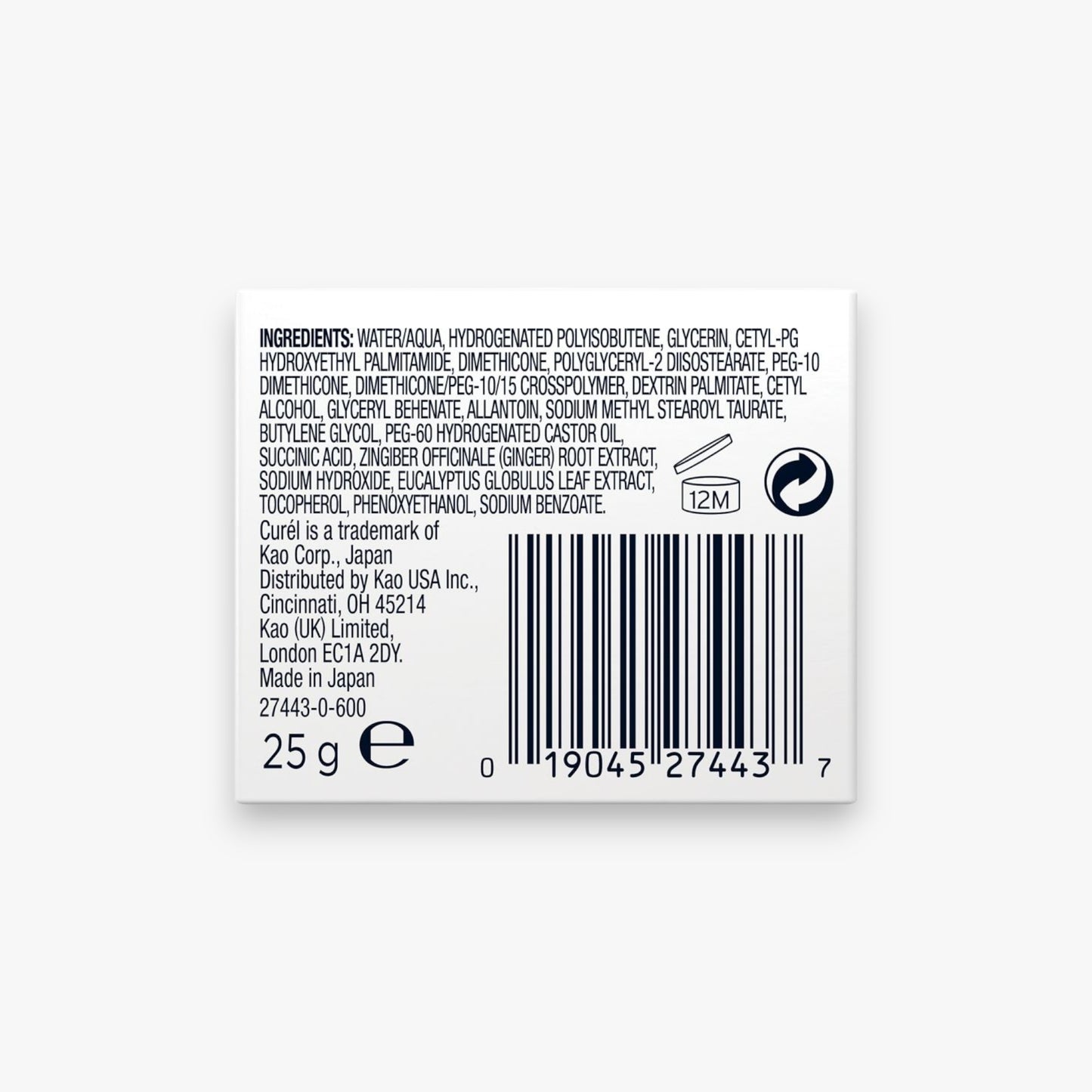 Curel Intensive Moisture Care Moisture Repair Eye Cream 25g at Embé Skin Korean and Japanese Beauty Skincare