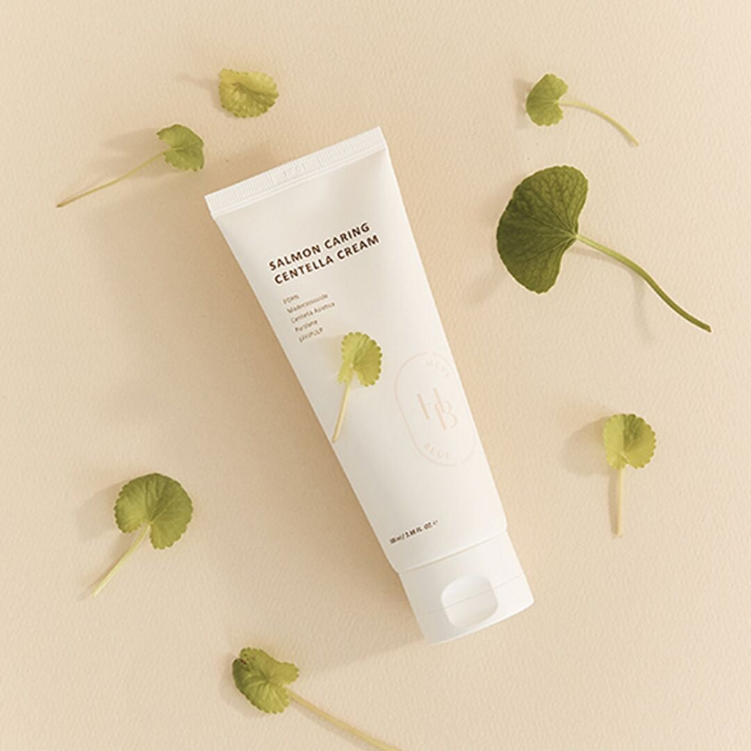 Heveblue Salmon Caring Centella Cream 100ml at EmbΓ© Skin Korean and Japanese Beauty Skincare