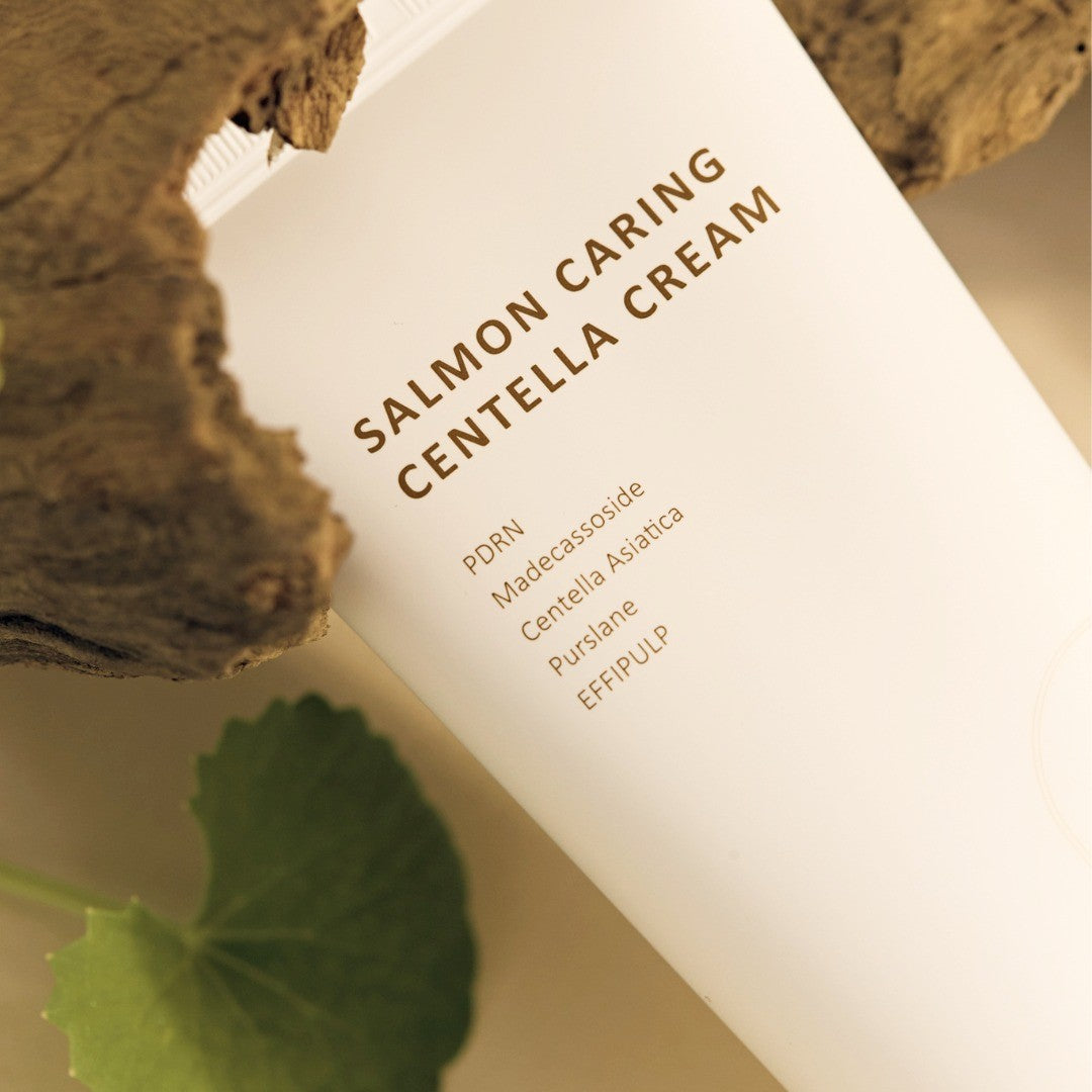 Heveblue Salmon Caring Centella Cream 100ml at EmbΓ© Skin Korean and Japanese Beauty Skincare