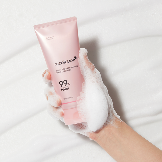 Medicube PDRN Pink Niacinamide Whip Cleanser 120ml at Embé Skin Korean and Japanese Beauty Skincare
