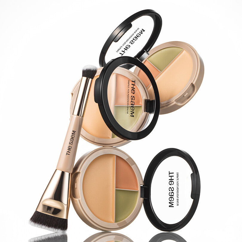 The Saem Cover Perfection Triple Pot Concealer 4.5g at EmbΓ© Skin Korean and Japanese Beauty Skincare