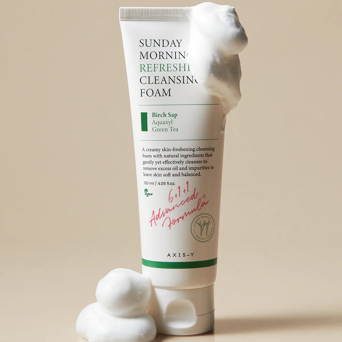 AXIS-Y Sunday Morning Refreshing Cleansing Foam 120ml at Embé Skin Korean and Japanese Beauty Skincare