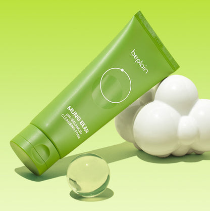 Beplain Mung Bean Ph-balanced Cleansing Foam 80ml at Embé Skin Korean and Japanese Beauty Skincare