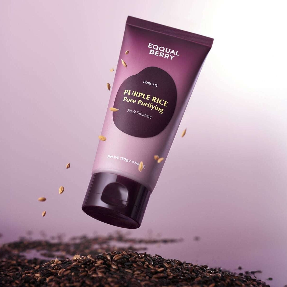 EQQUALBERRY Purple Rice Pore Purifying Pack Cleanser 130g at Embé Skin Korean and Japanese Beauty Skincare