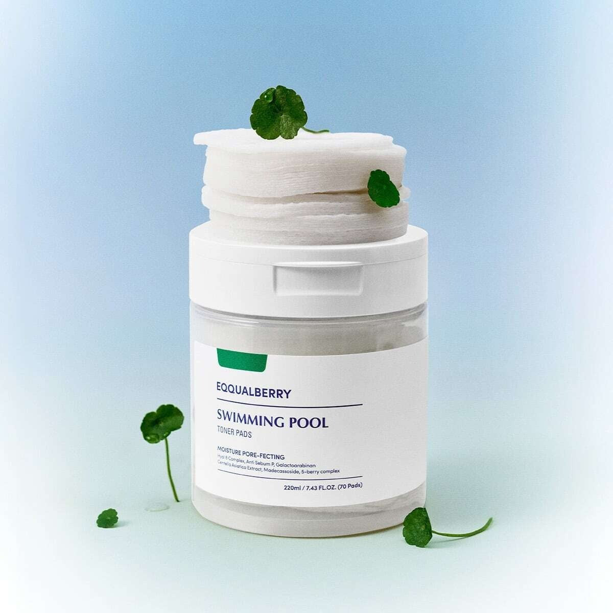 EQQUALBERRY Swimming Pool Toner Pads 70 Pads at Embé Skin Korean and Japanese Beauty Skincare