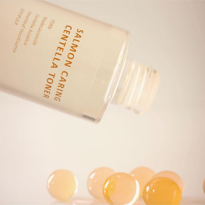 Heveblue Salmon Caring Centella Toner 200ml at Embé Skin Korean and Japanese Beauty Skincare