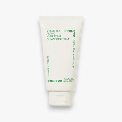 Innisfree Green Tea Amino Hydrating Cleansing Foam 150ml at Embé Skin Korean and Japanese Beauty Skincare