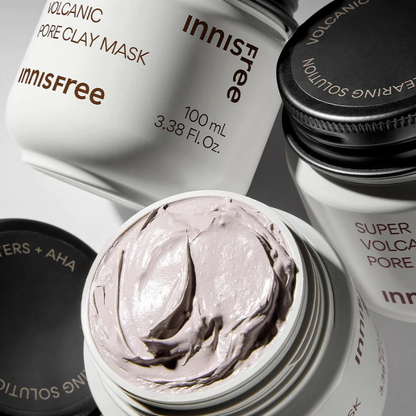 Innisfree Super Volcanic Pore Clay Mask 100ml at Embé Skin Korean and Japanese Beauty Skincare