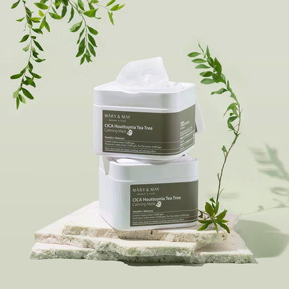 Mary&May Cica Houttuynia Tea Tree Calming Mask 30 Sheets at Embé Skin Korean and Japanese Beauty Skincare