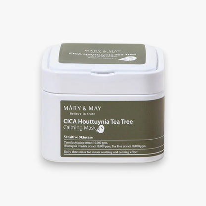 Mary&May Cica Houttuynia Tea Tree Calming Mask 30 Sheets at Embé Skin Korean and Japanese Beauty Skincare