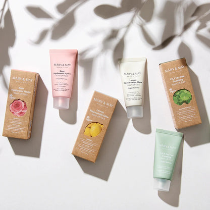 Mary&May Mini Wash-Off Mask Gift Set 5 x 30g (with Silicone Spatula) at Embé Skin Korean and Japanese Beauty Skincare