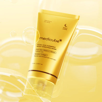 Medicube Kojic Acid Turmeric Night Wrapping Mask 75ml at Embé Skin Korean and Japanese Beauty Skincare