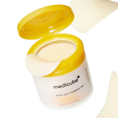 Medicube Kojic Acid Turmeric Toner Pad 70 Pads at Embé Skin Korean and Japanese Beauty Skincare