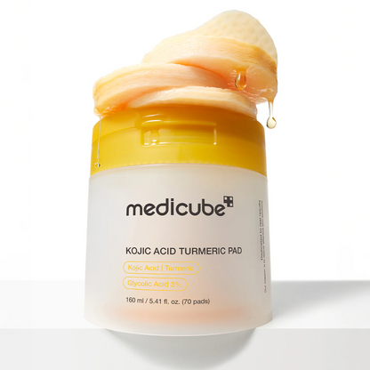 Medicube Kojic Acid Turmeric Toner Pad 70 Pads at Embé Skin Korean and Japanese Beauty Skincare