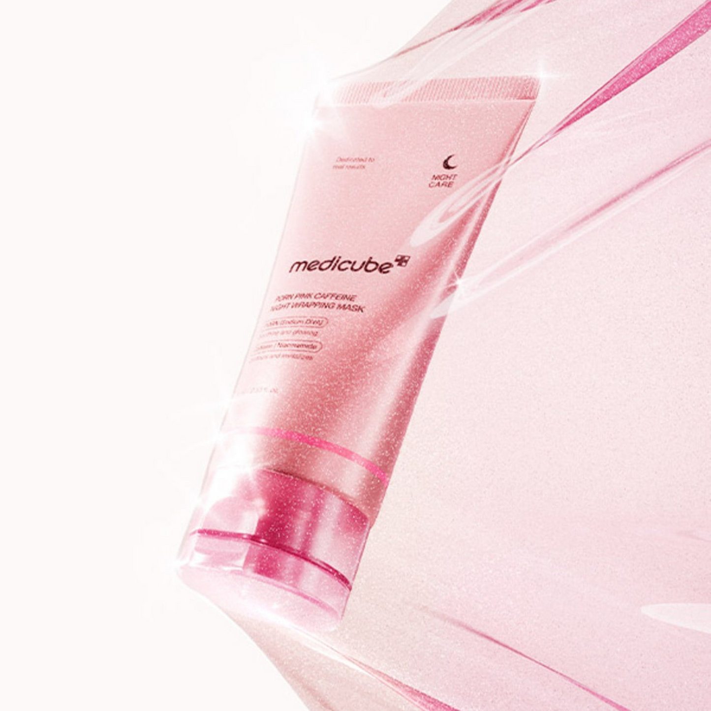 Medicube PDRN Pink Caffeine Night Wrapping Mask 75ml at Embé Skin Korean and Japanese Beauty Skincare