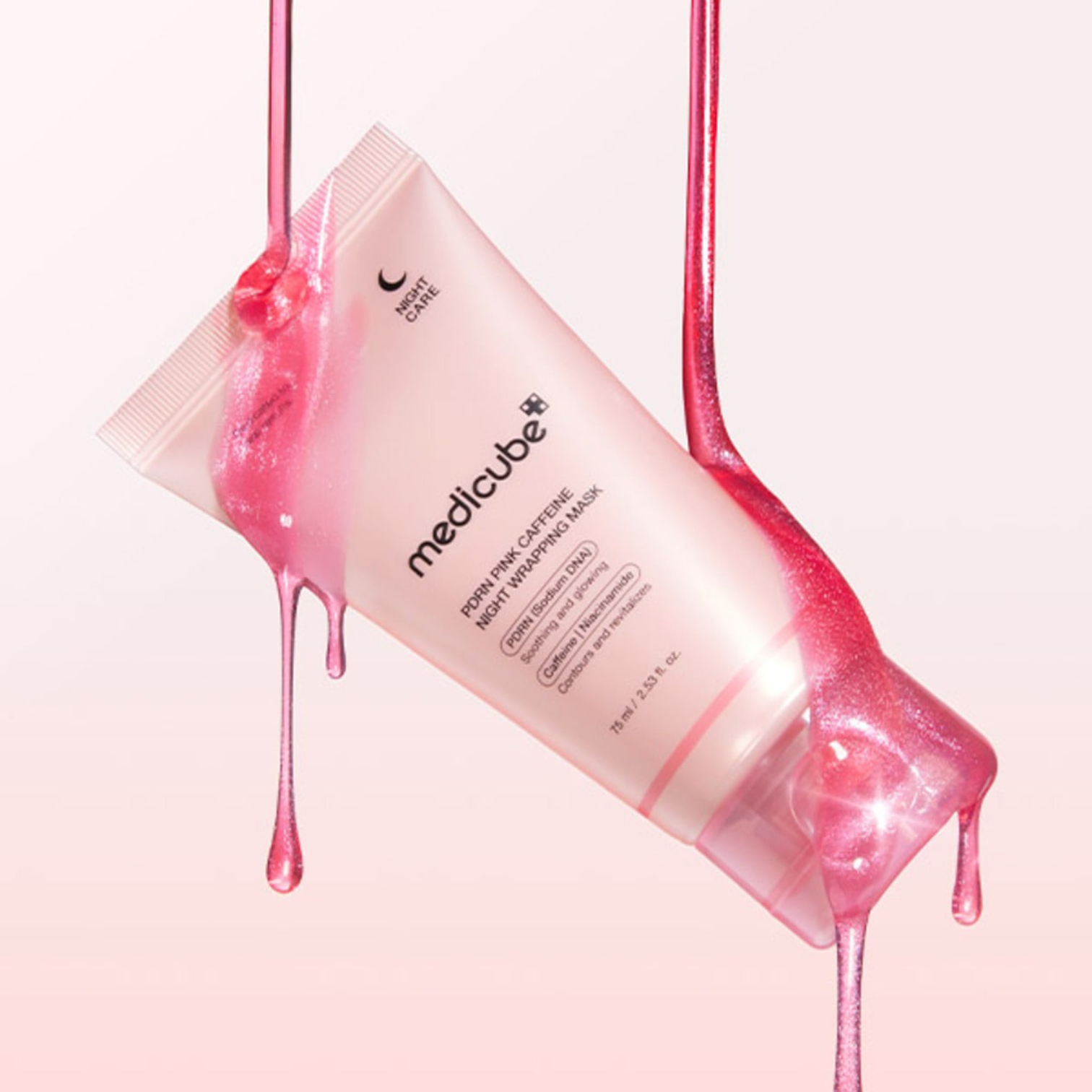 Medicube PDRN Pink Caffeine Night Wrapping Mask 75ml at Embé Skin Korean and Japanese Beauty Skincare