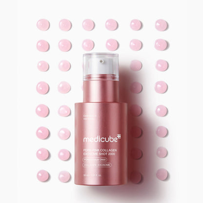 Medicube PDRN Pink Collagen Exosome Shot Serum 2000 30ml at Embé Skin Korean and Japanese Beauty Skincare
