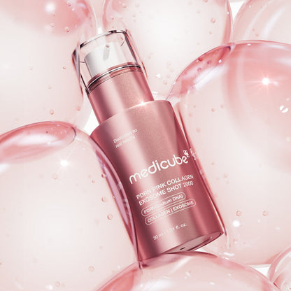 Medicube PDRN Pink Collagen Exosome Shot Serum 2000 30ml at Embé Skin Korean and Japanese Beauty Skincare
