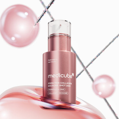 Medicube PDRN Pink Collagen Exosome Shot Serum 2000 30ml at Embé Skin Korean and Japanese Beauty Skincare