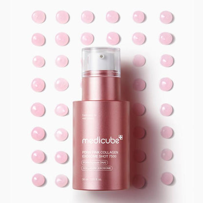 Medicube PDRN Pink Collagen Exosome Shot Serum 7500 30ml at Embé Skin Korean and Japanese Beauty Skincare