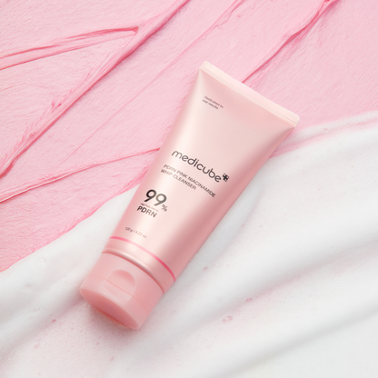Medicube PDRN Pink Niacinamide Whip Cleanser 120ml at Embé Skin Korean and Japanese Beauty Skincare