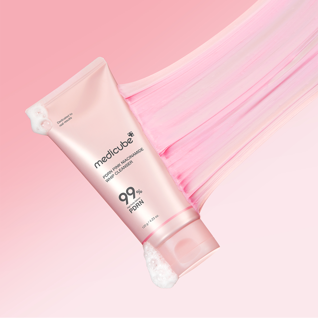 Medicube PDRN Pink Niacinamide Whip Cleanser 120ml at Embé Skin Korean and Japanese Beauty Skincare