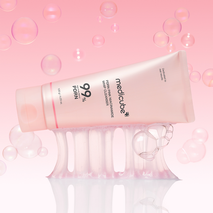 Medicube PDRN Pink Niacinamide Whip Cleanser 120ml at Embé Skin Korean and Japanese Beauty Skincare