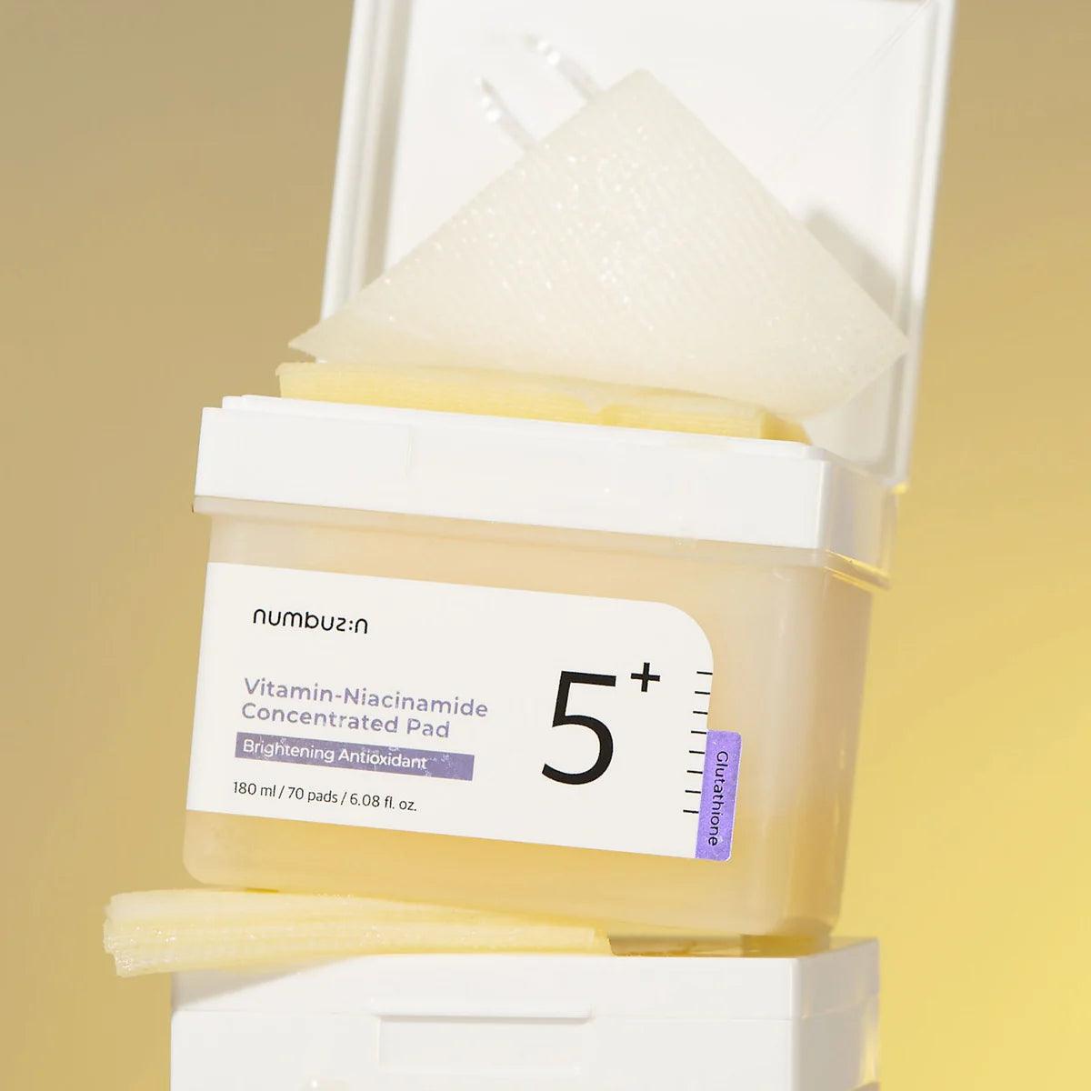 No.5+ Vitamin-Niacinamide Concentrated Pad 70P - Embe Skin