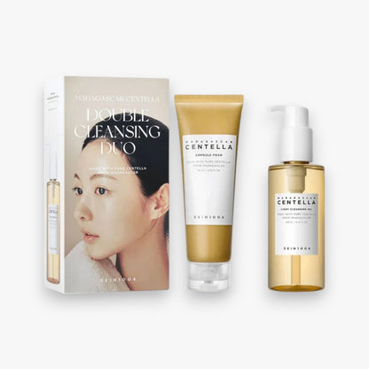 SKIN1004 Madagascar Centella Double Cleansing Duo (Light Cleansing Oil 200ml + Ampoule Foam 125ml) at Embé Skin Korean and Japanese Beauty Skincare