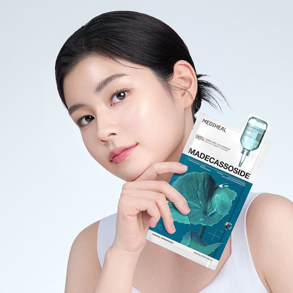 MEDIHEAL Madecassoside Essential Blemish Repair Mask at Embé Skin Korean and Japanese Beauty Skincare