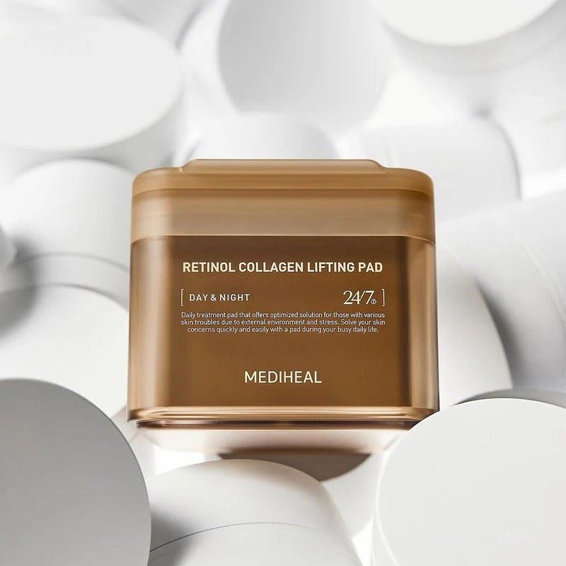 MEDIHEAL Retinol Collagen Lifting Pad 170ml 100 Pads at Embé Skin Korean and Japanese Beauty Skincare