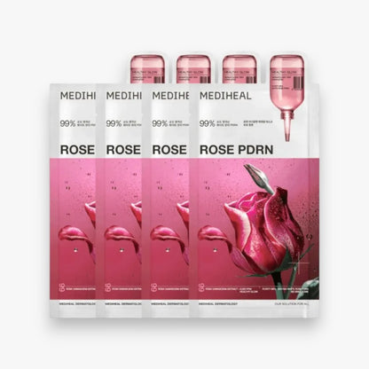 MEDIHEAL Rose PDRN Essential Healthy Glow Mask at Embé Skin Korean and Japanese Beauty Skincare