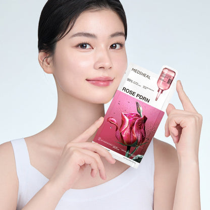 MEDIHEAL Rose PDRN Essential Healthy Glow Mask at Embé Skin Korean and Japanese Beauty Skincare